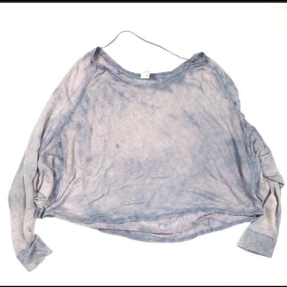 Free People Nashville Tee Linen Blend Ombre 58 - Picture 2 of 6